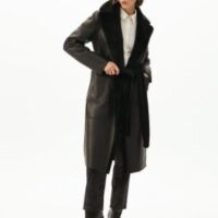 ABRIGO LARGO REVERSIBLE COLOR NEGRO LOLA CASADEMUNT
