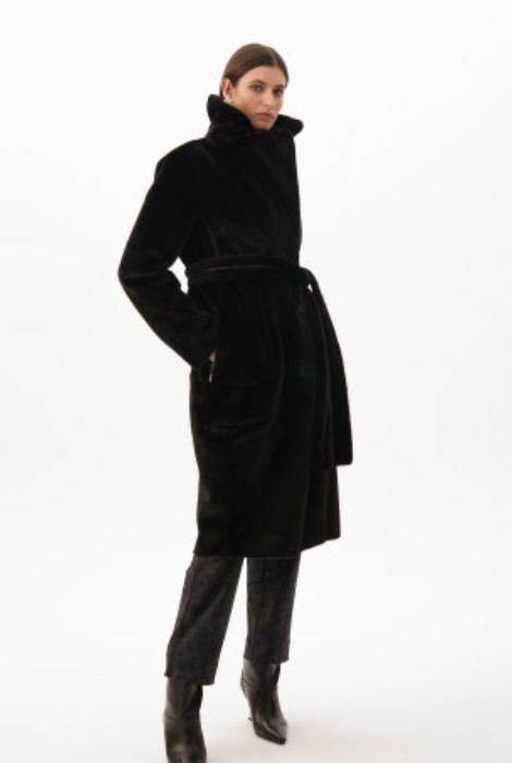 ABRIGO LARGO REVERSIBLE COLOR NEGRO LOLA CASADEMUNT - Imagen 3