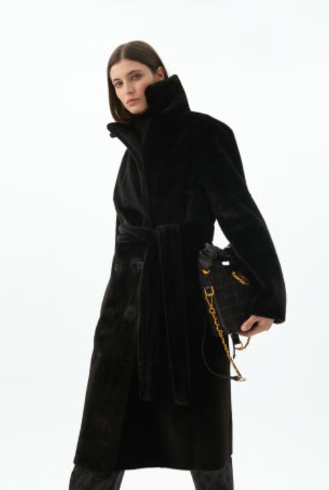 ABRIGO LARGO REVERSIBLE COLOR NEGRO LOLA CASADEMUNT - Imagen 4