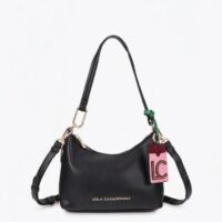 BANDOLERA NEGRA EFECTO PIEL LOLA CASADEMUNT