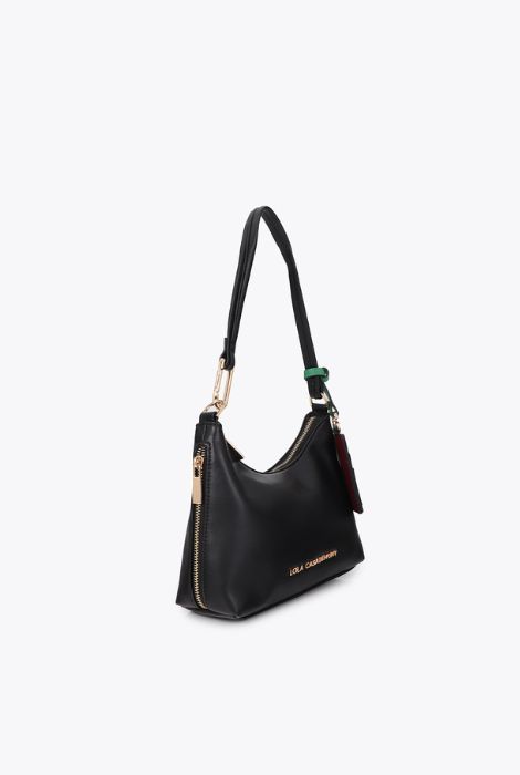 BANDOLERA NEGRA EFECTO PIEL LOLA CASADEMUNT - Imagen 4