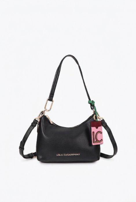 BANDOLERA NEGRA EFECTO PIEL LOLA CASADEMUNT