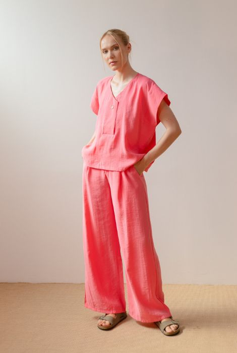 BLUSA ROSA CIERRE BOTÓN PAN PRODUCTO BÁSICO - Imagen 2