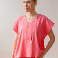 BLUSA ROSA CIERRE BOTÓN PAN PRODUCTO BÁSICO