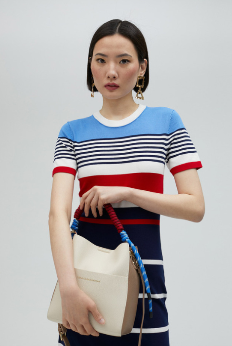 BOLSO BUCKET BICOLOR LOLA CASADEMUNT - Imagen 2