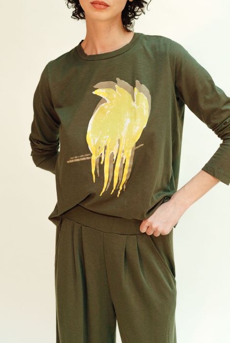 CAMISETA PÁJAROS KAKI PAN PRODUCTO BÁSICO