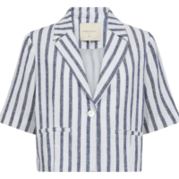CHAQUETA CORTA RAYAS LINO FREEQUENT