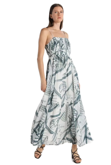 VESTIDO LARGO ESTAMPADO TROPIC VICTORIO & LUCCHINO