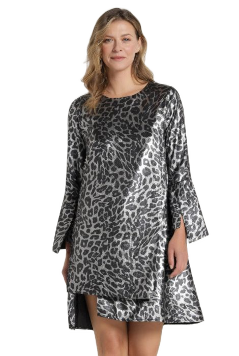 VESTIDO ANIMAL PRINT METALIZADO VICTORIO & LUCCHINO