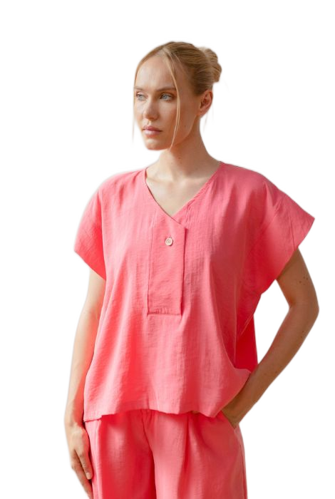 BLUSA ROSA CIERRE BOTÓN PAN PRODUCTO BÁSICO