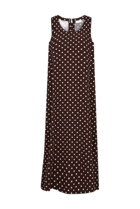VESTIDO MARRÓN LUNARES BLANCOS FREEQUENT