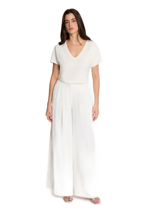 PANTALÓN BLANCO FLUÍDO MORGAN DE TOI