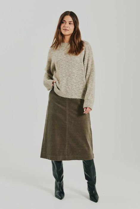 FALDA CORDY PANA TAUPE FREEQUENT - Imagen 3