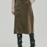 FALDA CORDY PANA TAUPE FREEQUENT