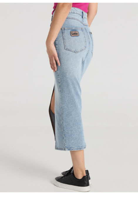 FALDA VAQUERA LARGA LOIS JEANS - Imagen 2