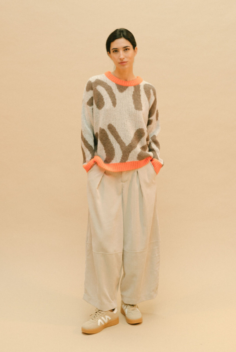 JERSEY CUELLO REDONDO OVERSIZE PAN PRODUCTO BÁSICO - Imagen 3