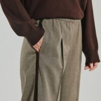PANTALÓN SOFY ESPIGUILLA MARRÓN FREEQUENT