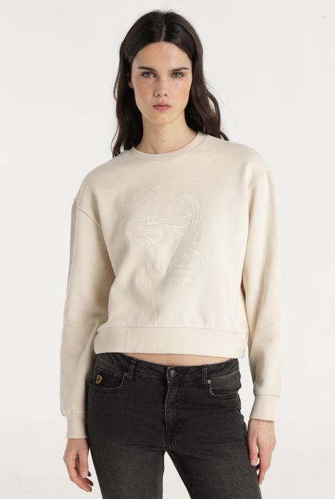 SUDADERA CUELLO CAJA BEIGE LOIS JEANS