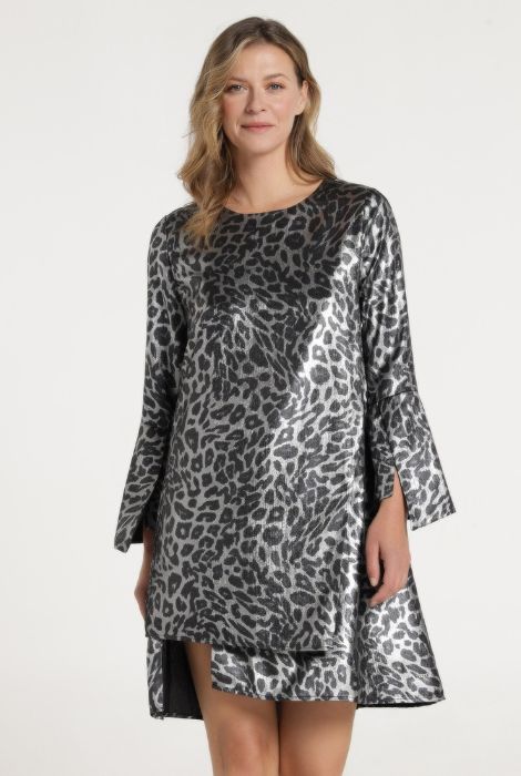 VESTIDO ANIMAL PRINT METALIZADO VICTORIO & LUCCHINO
