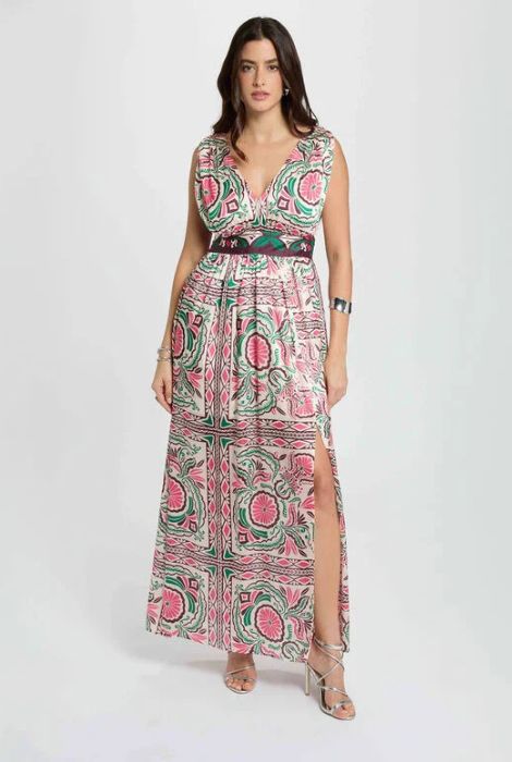 VESTIDO LARGO MULTICOLOR MORGAN DE TOI