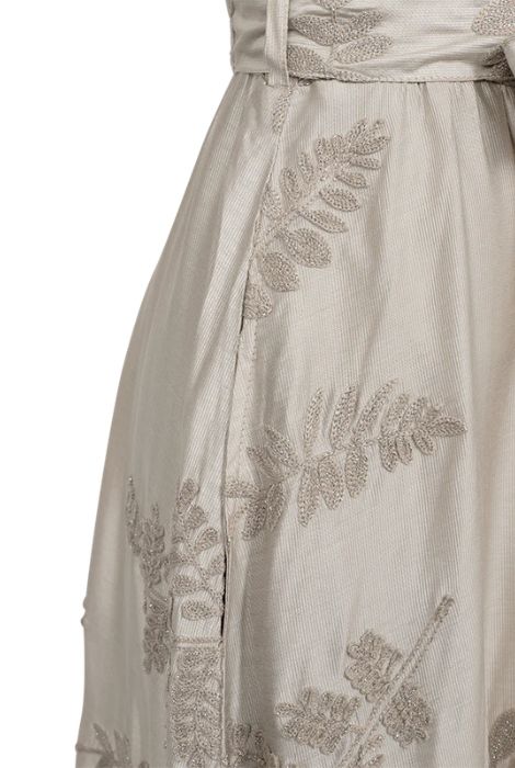 VESTIDO GRIS BORDADO PLATA FREEQUENT - Imagen 3