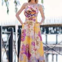 VESTIDO LARGO ESTAMPADO FLOR NURIBEL