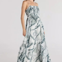 VESTIDO LARGO ESTAMPADO TROPIC VICTORIO & LUCCHINO