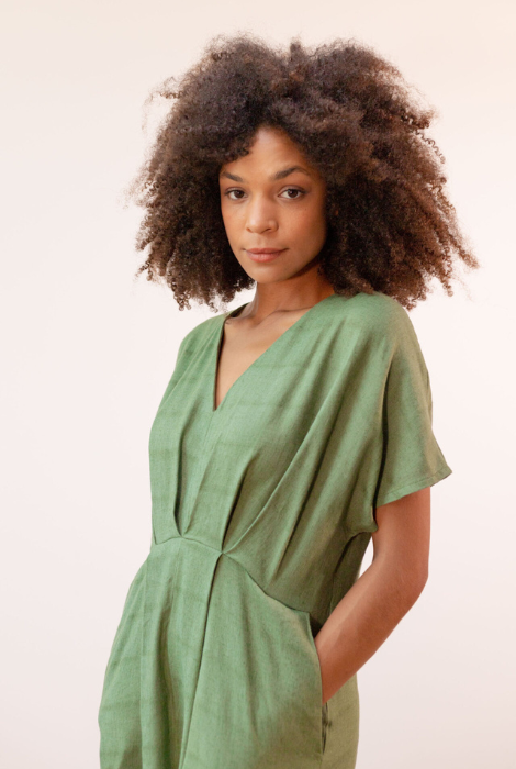 VESTIDO VERDE LARGO PAN PRODUCTO BÁSICO - Imagen 2