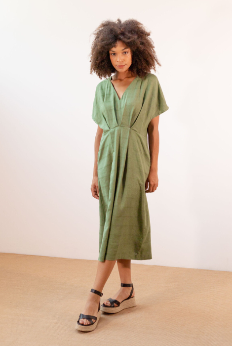 VESTIDO VERDE LARGO PAN PRODUCTO BÁSICO - Imagen 3