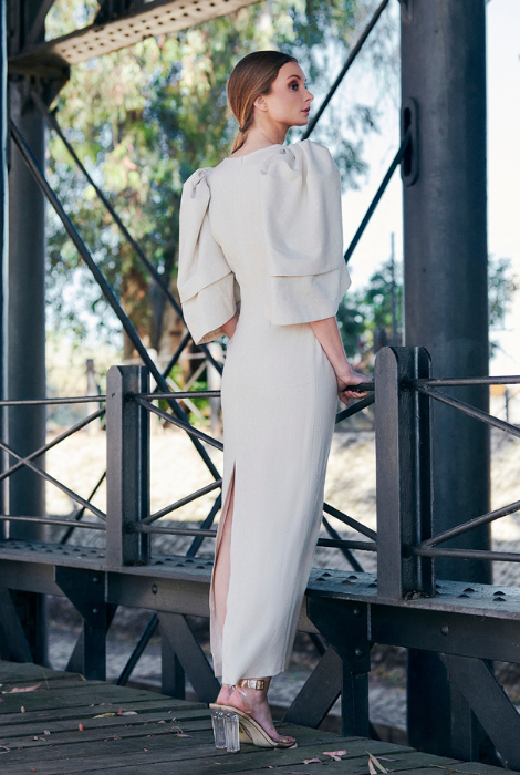 VESTIDO LARGO DE LINO NURIBEL - Imagen 2
