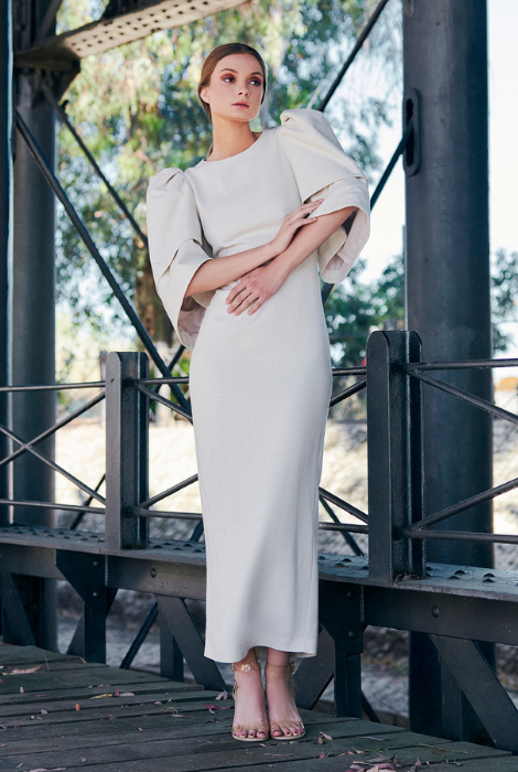 VESTIDO LARGO DE LINO NURIBEL