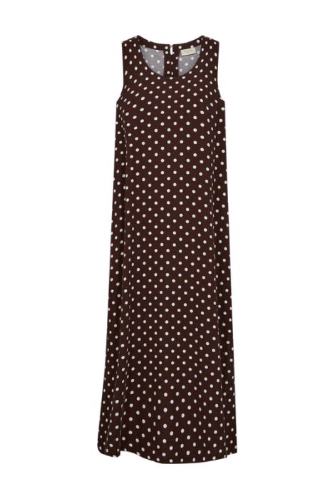 VESTIDO MARRÓN LUNARES BLANCOS FREEQUENT