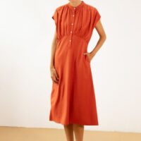 VESTIDO MIDI COLOR CALDERO PAN PRODUCTO BÁSICO