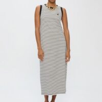 VESTIDO RAYAS BLANCO Y NEGRO LOLA CASADEMUNT