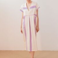 VESTIDO RAYAS AZUL FLÚOR PAN PRODUCTO BÁSICO